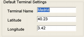 Fig.33. Configuración de Madrid como terminal por defecto